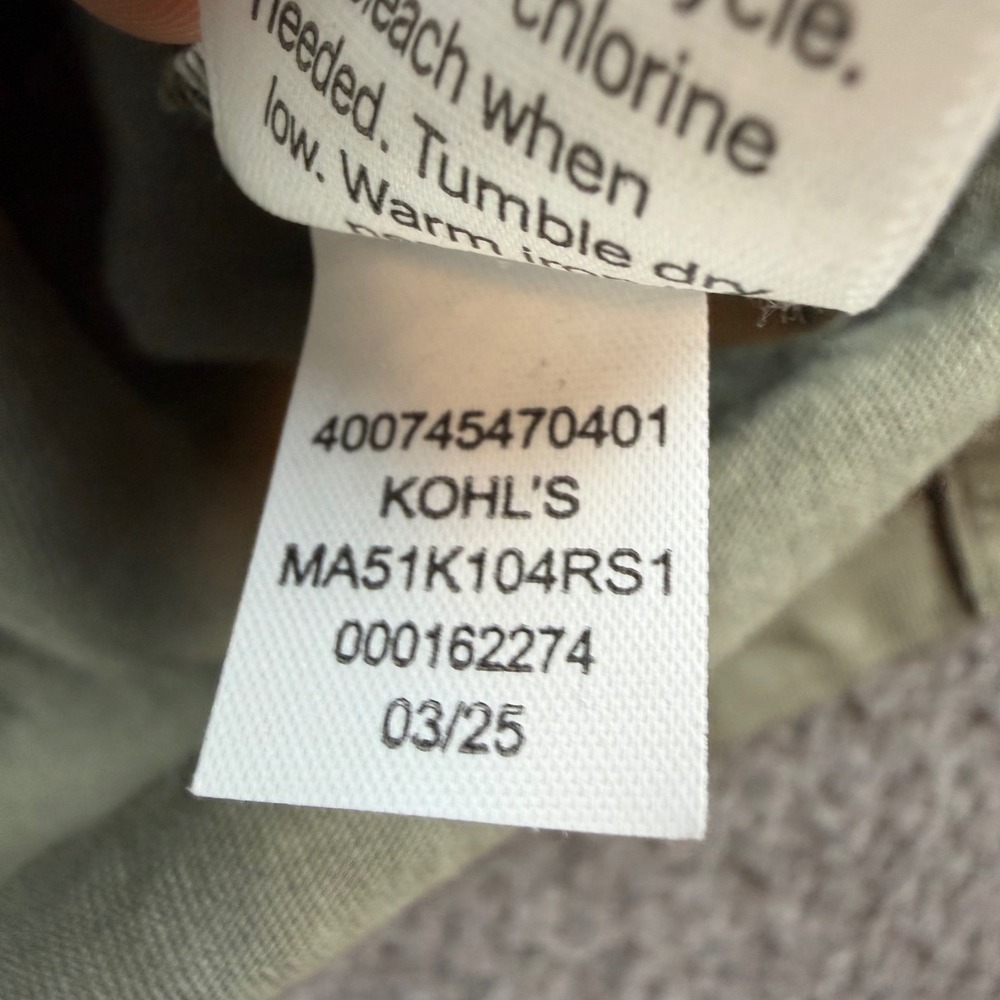 Apt 9 Polo Shirt Men's Large Olive Green Cotton Short Sleeve Pocket MA51K104RS1 - Picture 7 of 9